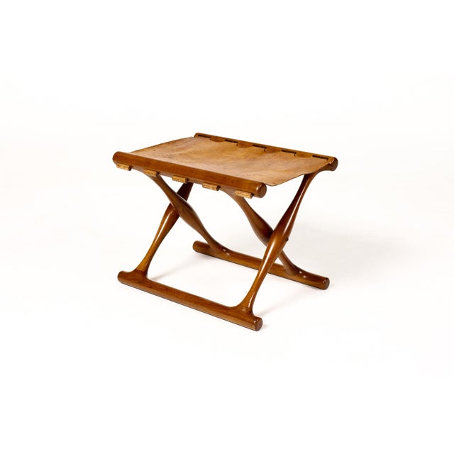 #1901 – Danish Modern / Mid century Teak “Gold Hill” Foot Stool – Poul Hundevad for Vamdrup Stølefabrik Great specimen...