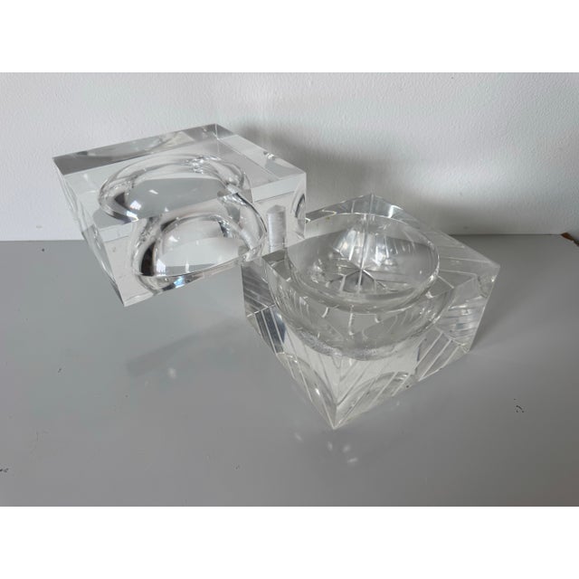 1970s Vintage Alessandro Albrizzi Swivel-Top Lucite Ice Bucket For Sale - Image 11 of 12