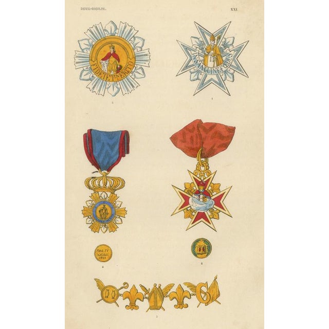 Blue Plate XXI Orders of the Two Sicilies, Saint Januarius and Saint Ferdinand, 1844 For Sale - Image 8 of 8