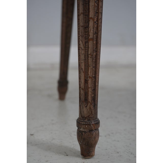 Pair French Louis XVI Upholstered Armchairs For Sale - Image 11 of 12