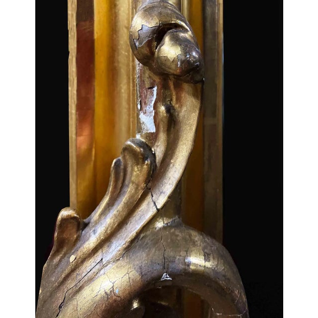 Wood Pier Mirror Antique Gilt Victorian For Sale - Image 7 of 9