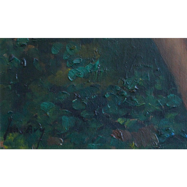 Green Joseph-Marius Avy, The Young Shepherd with Pan Pipe, 1920s, Oil on Panel, Framed For Sale - Image 8 of 16