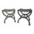 Pair 19th Century Antique European Cast Iron Garden / Patio Stools / Seats For Sale