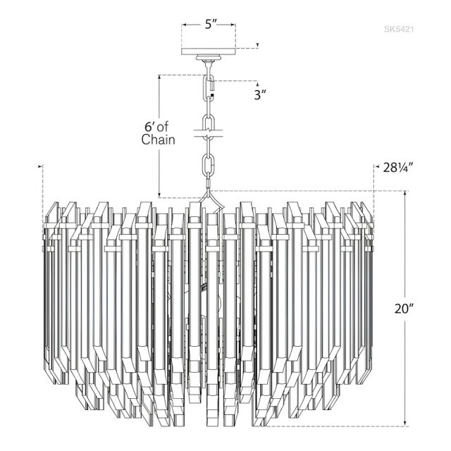 Visual Comfort Suzanne Kasler for Visual Comfort Signature Adele Large Wide Drum Chandelier in Hand-Rubbed Antique Brass with Clear Acrylic For Sale - Image 4 of 4