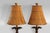 Tan Vintage Tropical Palm Tree Table Lamps With Bamboo Shades Restored - A Pair For Sale - Image 8 of 13