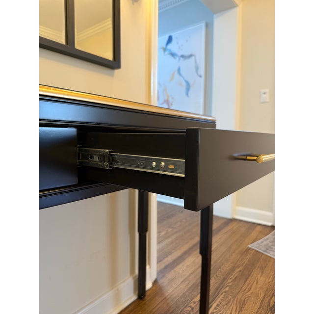 2020s Custom Black Console Table With 2 Drawers For Sale - Image 5 of 5