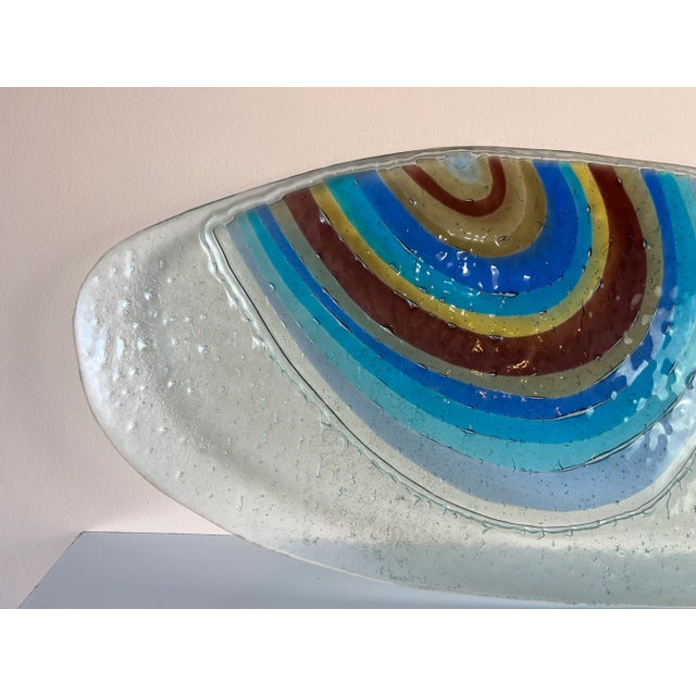 Glass Vintage Art Glass Surf Board Sculpture/Sold For Sale - Image 7 of 10