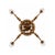 Liberty Chandelier in Gilded Bronze and Satin Glass, 1890s For Sale - Image 5 of 7