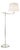 Thomas O'Brien by Visual Comfort Signature Paulo Floor Light in Polished Nickel with Linen Shade For Sale