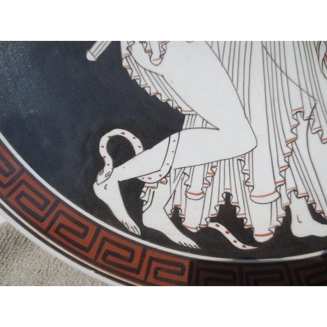 Ebony Kerameikos Wall Plate Peleus Capturing Thetis For Sale - Image 8 of 8