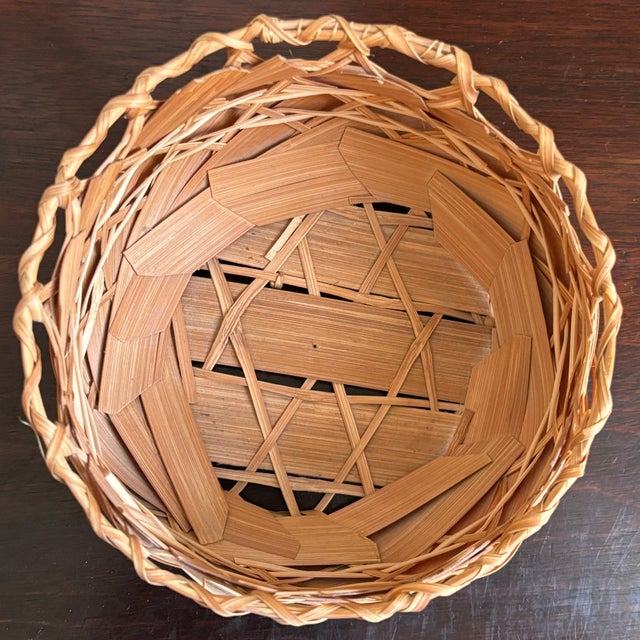 Mid-20th Century Graduated Rattan Planter Baskets — Set of 3 For Sale - Image 12 of 12