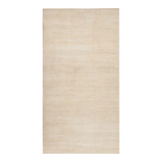 Rug & Kilim’s Modern Textural Oversized Rug With Striae of Beige - 10'x19' For Sale