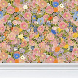 The Petunia Meadow Floral Removable Wallpaper Double Roll For Sale