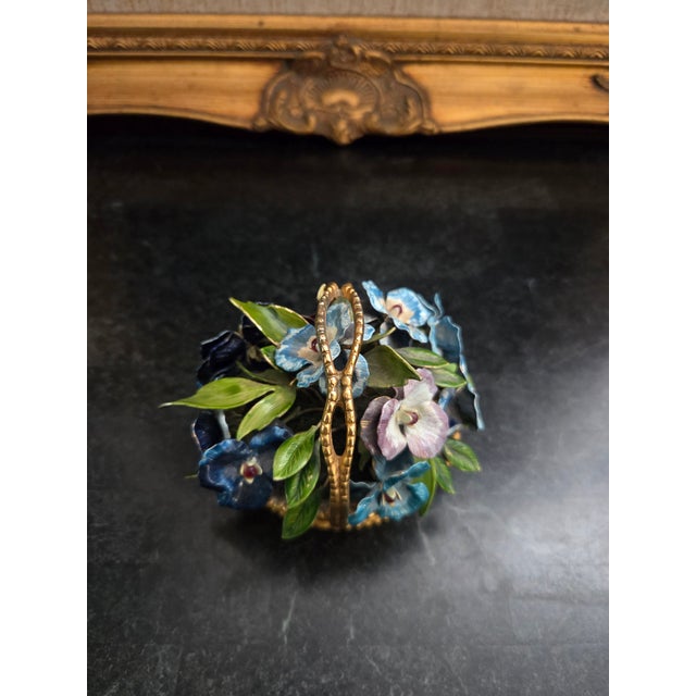 Bring timeless romantic charm to your home with this vintage Fleurs des Siècles floral basket sculpture designed by Jane...