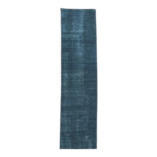 Early 21st Century Brown Hand Knotted Minimalist Turkish Kilim Runner - 2'8" x 9'10" For Sale