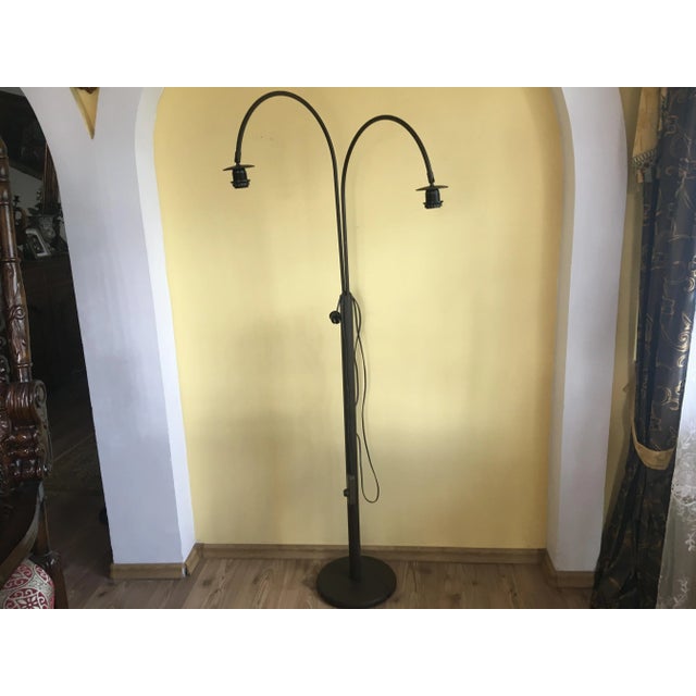 Floor lamp 1960s. Height 180-203cm / width when spaced 50-100 cm / base diameter 32cm. European Plug (up to 250V).The...