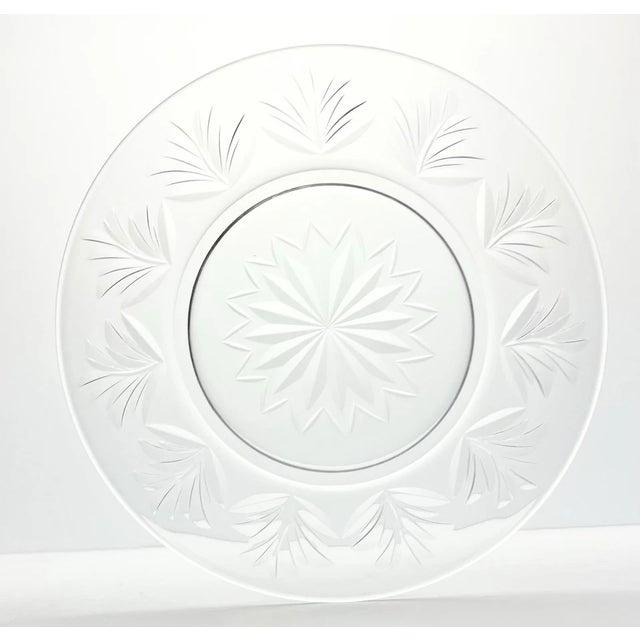 1950s Stuart Crystal “Aragon” Set of 8 Salad or Luncheon Plates For Sale - Image 4 of 6