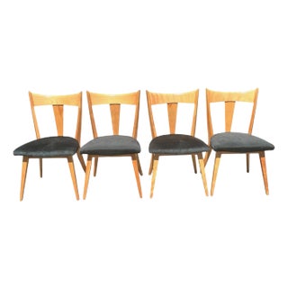 Mid-Century Modern Heywood-Wakefield "Dog Bone" Dining Chairs, Set of 4 For Sale