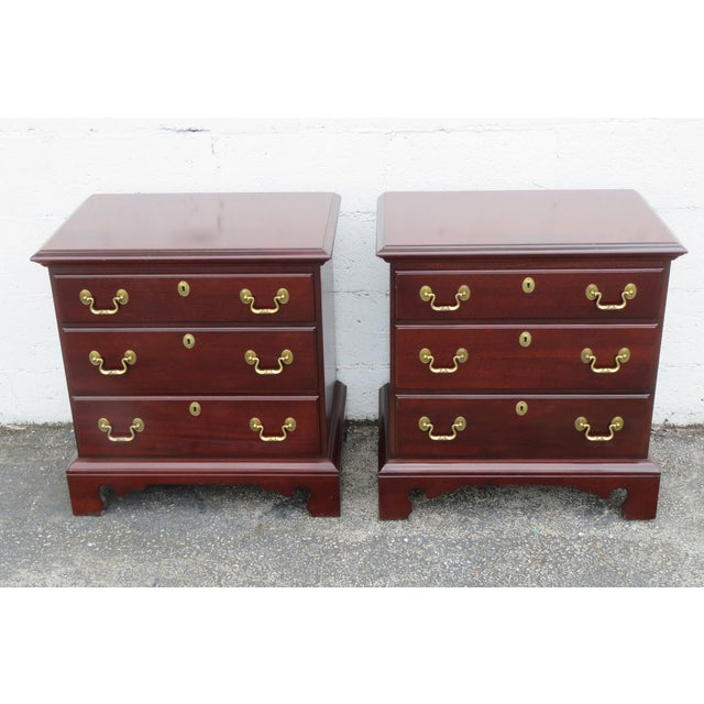 Link Taylor Heirloom Nightstands End Side Bedside Tables a Pair 6146 For Sale - Image 17 of 18