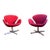 Pair of Fritz Hansen Swan Chairs For Sale