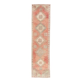 Vintage Turkish Oushak Rug, 02'08 X 10'07 For Sale