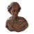 17th Century Continental Carved Wood Portrait Bust of a Woman For Sale
