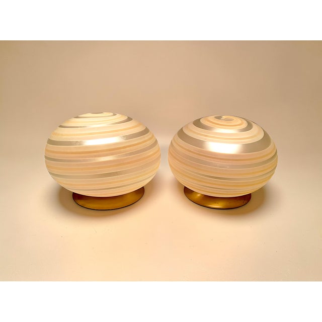 Spiral Murano Glass Lamps from Manifattura di Murano, 1970s, Set of 2 For Sale - Image 12 of 15