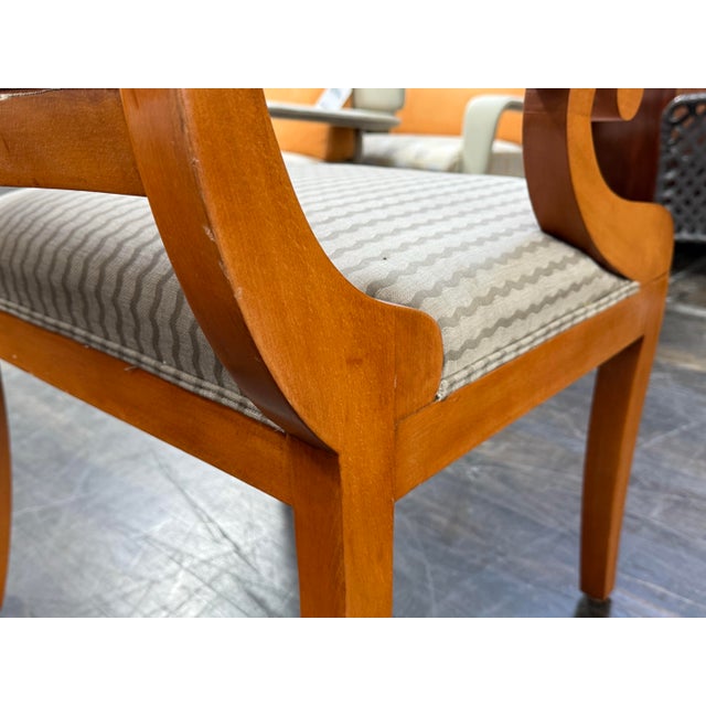 Neoclassical Influenced Vintage Armchairs, Set of Four For Sale - Image 10 of 12