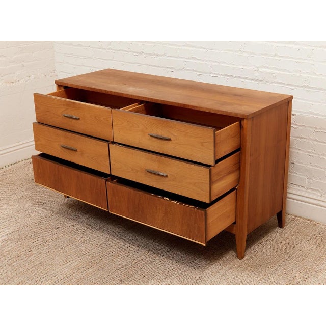 Dixie Mid Century 1950’s Dixie Six Drawer Dresser For Sale - Image 4 of 12