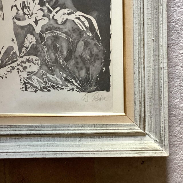 Vintage Bernard Reder Wood Cut, Portrait of Marie Antoinette, Hand Signed For Sale - Image 4 of 9