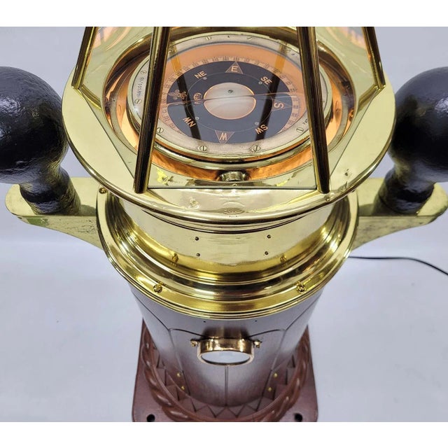 Brass Rare Skylight Yacht Binnacle For Sale - Image 8 of 11