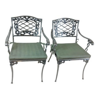 French Aluminum Side Chairs - A Pair For Sale