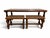 An exceptional mid-century modern set of three pieces attributed to designer Angel Pazmino for Muebles de Estilo, crafted...