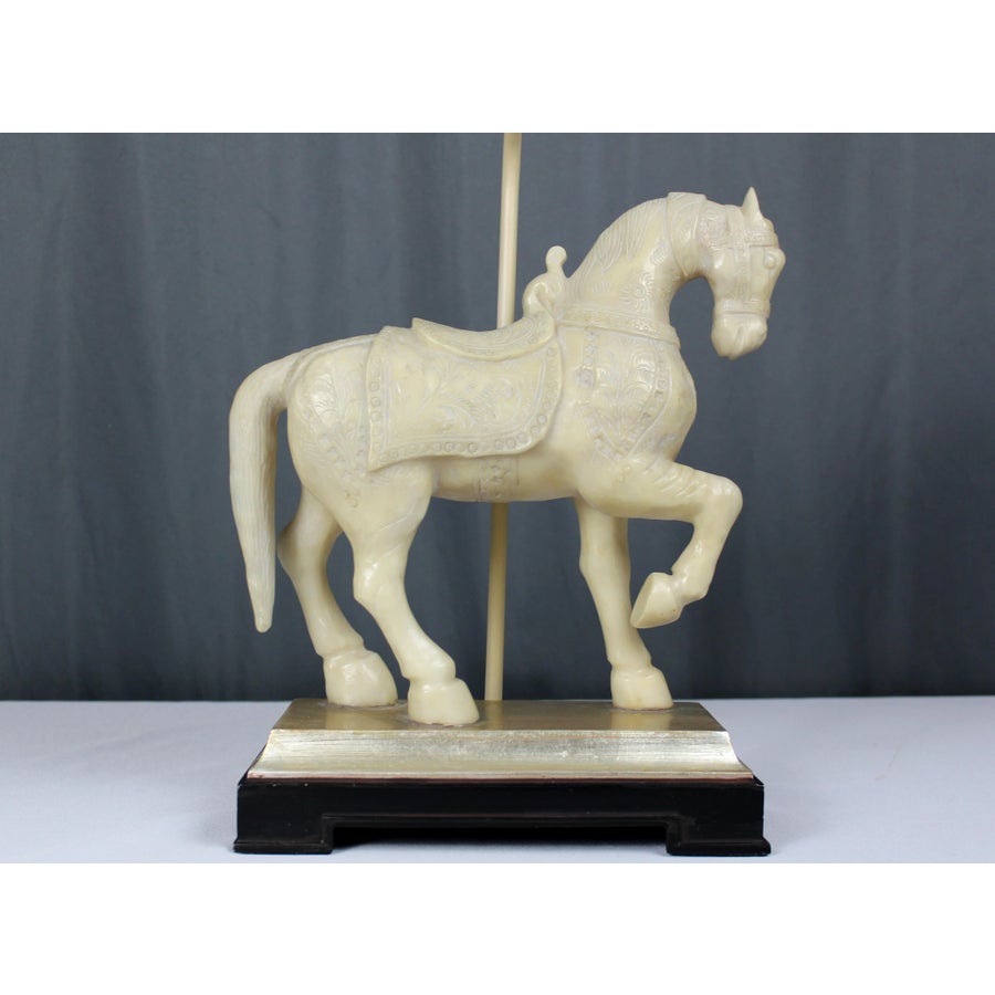 Uttermost Table Lamp Resin Statue of Tang Dynasty Horse | Chairish