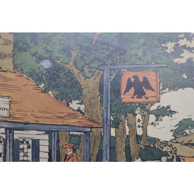 Framed 1908 Spread Eagle Inn Historical Print by Robert Smith Ale Brewing Co. For Sale - Image 9 of 11