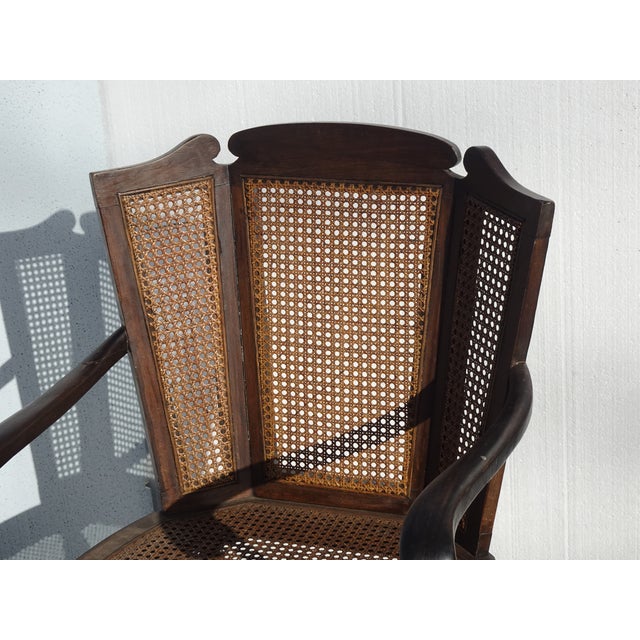 Unique Antique French Country Cane Chaise Lounge Chair ~ Day Bed For Sale - Image 13 of 18