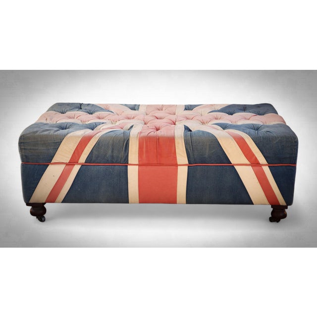 Westminster Buttoned Ottoman by Timothy Oulton Halo, 2010s For Sale - Image 3 of 16