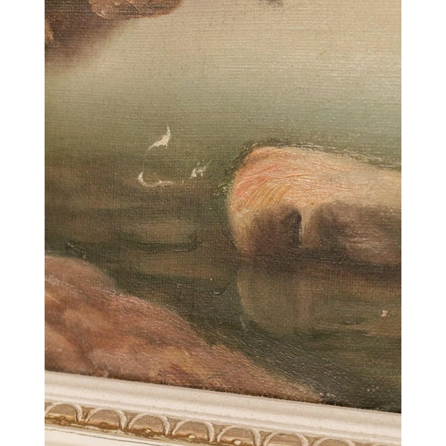 Early 20th Century Signed Landscape Antique Oil Painting For Sale - Image 9 of 10