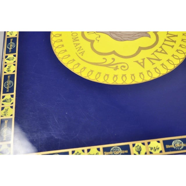 Blue Santa Damiana La Romana Blue Lacquered Wood Cigar Humidor Box For Sale - Image 8 of 12