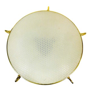 ERCO Midcentury Brass Flush Mount, 1960s For Sale