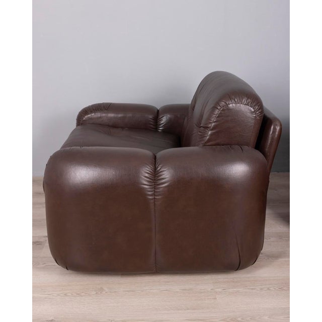Vintage Armchairs in Brown Leather from Ceriotti, 1970s, Set of 2 For Sale - Image 10 of 12