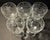 1930s Antique 1930’s Rock Sharpe Crystal Stem Wine Glasses Paisley Pattern Set of 5 For Sale - Image 5 of 9