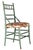 Vintage Pale Blue Bamboo Chair W/ Floral Seat For Sale - Image 4 of 4