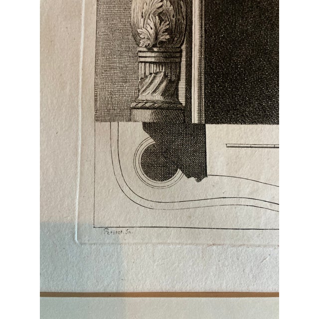 Excellent quality 19th century black and white engravings of fireplace mantels. These are matted and ready to be framed.