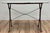 Vintage French style cast iron marble top bistro table with rectangular marble top. Stunning veining to marble with...