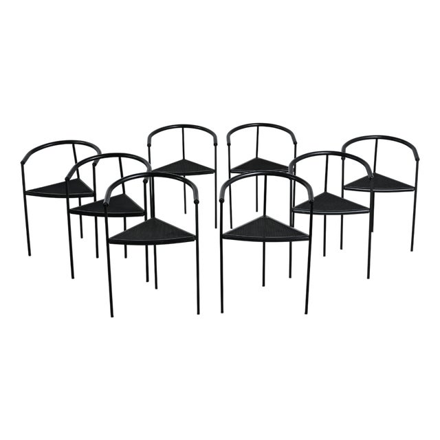 Millepunte Chairs by Peregalli and Calatroni for Zeus Noto, 1980s, Set of 8 For Sale