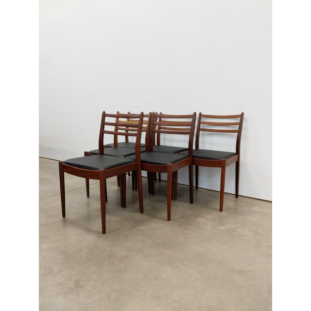 Wood Set of 6 Vintage Mid Century Modern Dining Chairs by G Plan For Sale - Image 7 of 10
