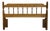 High End Vintage Solid Hard Rock Maple Colonial Early American Queen Size Scroll Spindle Headboard For Sale