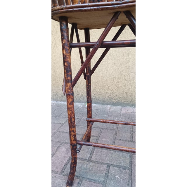 Wood Bamboo Floor Planter, 1940s For Sale - Image 7 of 10