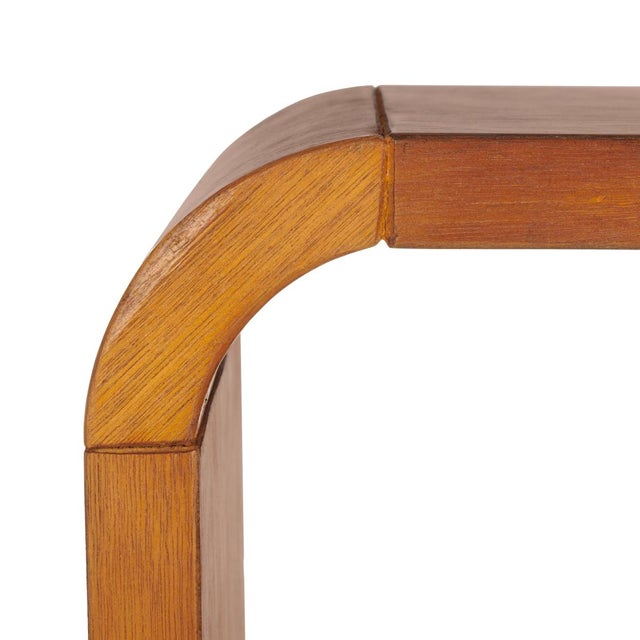 Mid-Century Modern Liasonya Curved Waterfall Accent Table in Natural For Sale - Image 3 of 7